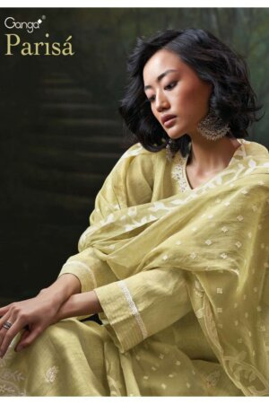 My Fashion Road Ganga Parisa Premium Designs Linen Suit | C1830