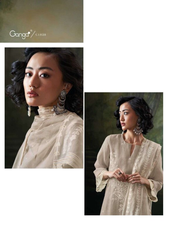 My Fashion Road Ganga Parisa Premium Designs Linen Suit | C1828