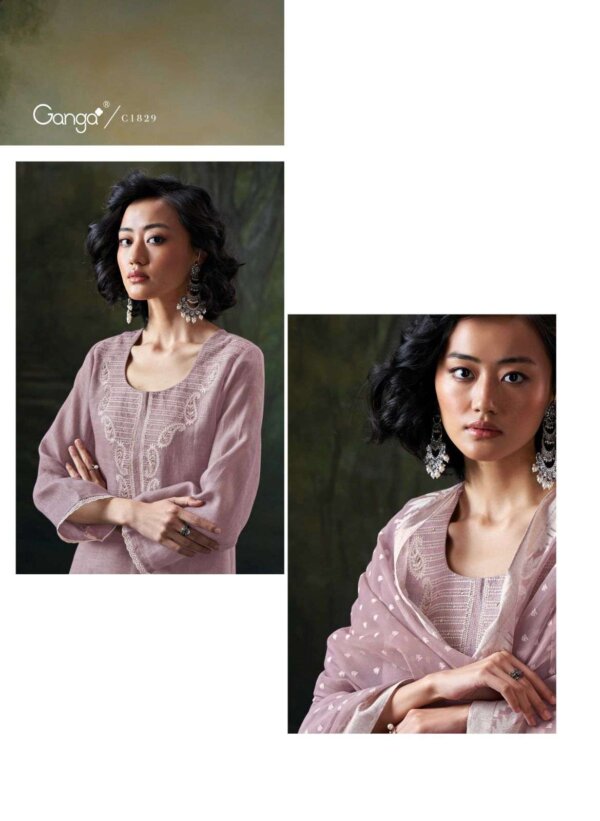 My Fashion Road Ganga Parisa Premium Designs Linen Suit | C1829