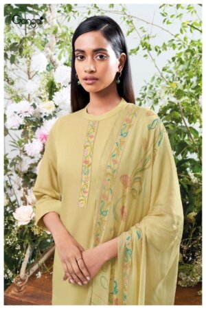My Fashion Road Ganga Pavika Fancy Silk Cotton Salwar Kameez | S2570-A