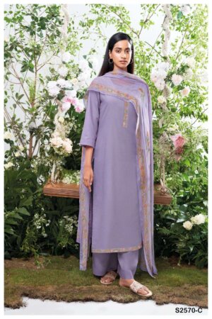 My Fashion Road Ganga Pavika Fancy Silk Cotton Salwar Kameez | S2570-C