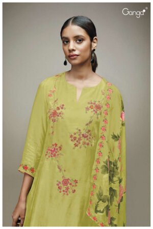 My Fashion Road Ganga Zinnia Premium Designs Silk Suit | S1750-F