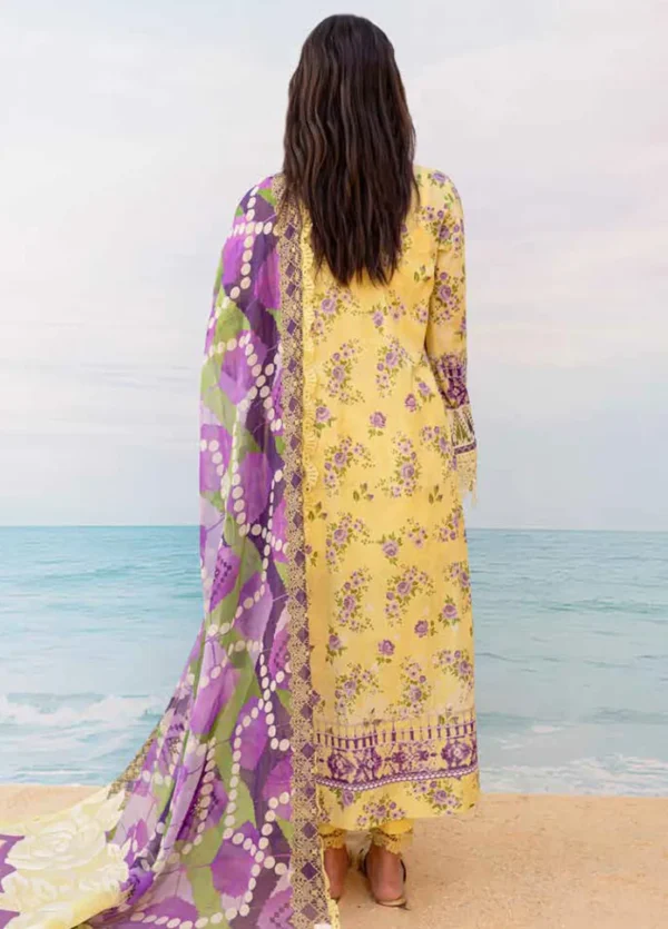 My Fashion Road Nureh Gardenia Embroidered Printed Lawn Collection 2024 | NS-131