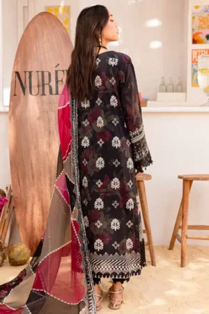 My Fashion Road Nureh Gardenia Embroidered Printed Lawn Collection 2024 | NS-133