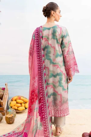 My Fashion Road Nureh Gardenia Embroidered Printed Lawn Collection 2024 | NS-137