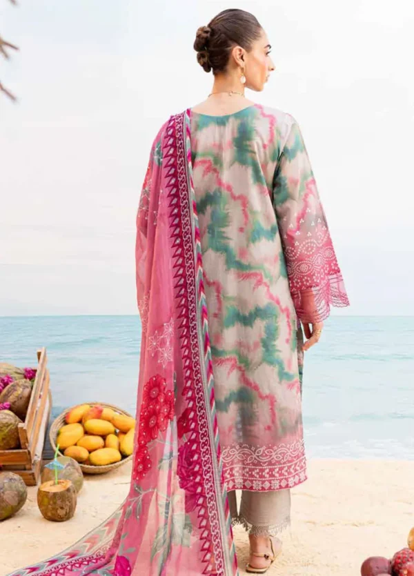 My Fashion Road Nureh Gardenia Embroidered Printed Lawn Collection 2024 | NS-137