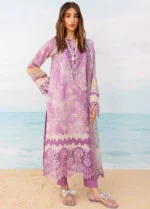 My Fashion Road Nureh Gardenia Embroidered Printed Lawn Collection 2024 | NS-134