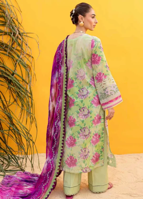 My Fashion Road Nureh Gardenia Embroidered Printed Lawn Collection 2024 | NS-139