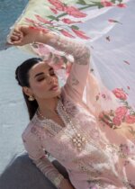 My Fashion Road Crimson Luxury Unstiched Lawn Collection 2024 | Sarfaraz | Forget Me Not – Sorbet Pink