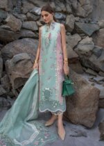 My Fashion Road Crimson Luxury Unstiched Lawn Collection 2024 | Sarfaraz | Sun Kissed – Sea Foam
