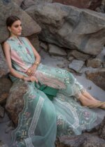 My Fashion Road Crimson Luxury Unstiched Lawn Collection 2024 | Sarfaraz | Sun Kissed – Sea Foam