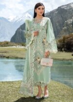 My Fashion Road Crimson Luxury Unstiched Lawn Collection 2024 | Sarfaraz | A French Brunch – Sage