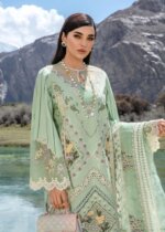My Fashion Road Crimson Luxury Unstiched Lawn Collection 2024 | Sarfaraz | A French Brunch – Sage
