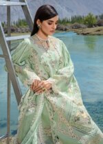 My Fashion Road Crimson Luxury Unstiched Lawn Collection 2024 | Sarfaraz | A French Brunch – Sage