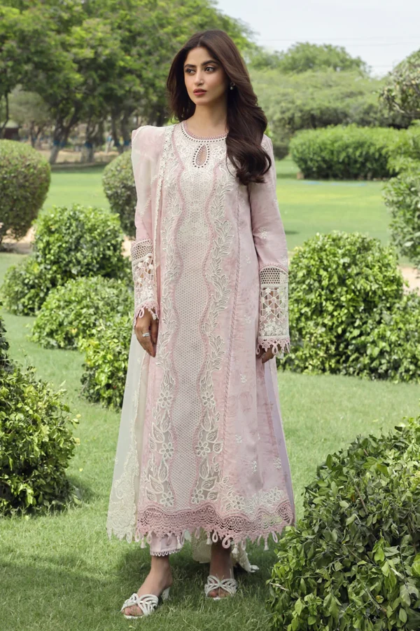 My Fashion Road Qalamkar Festive Unstitched Lawn Suit 2024 | PS-09