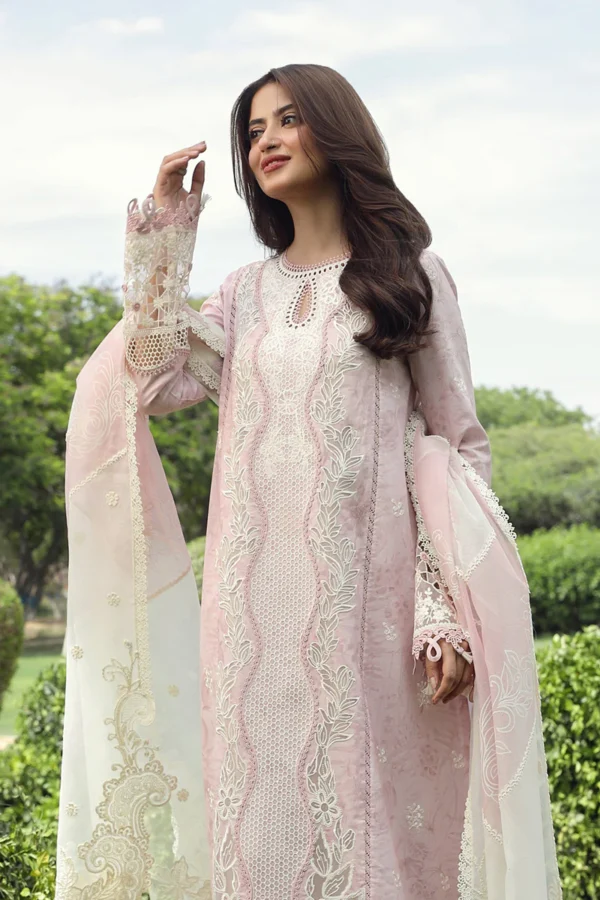 My Fashion Road Qalamkar Festive Unstitched Lawn Suit 2024 | PS-09