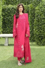 My Fashion Road Qalamkar Festive Unstitched Lawn Suit 2024 | PS-06