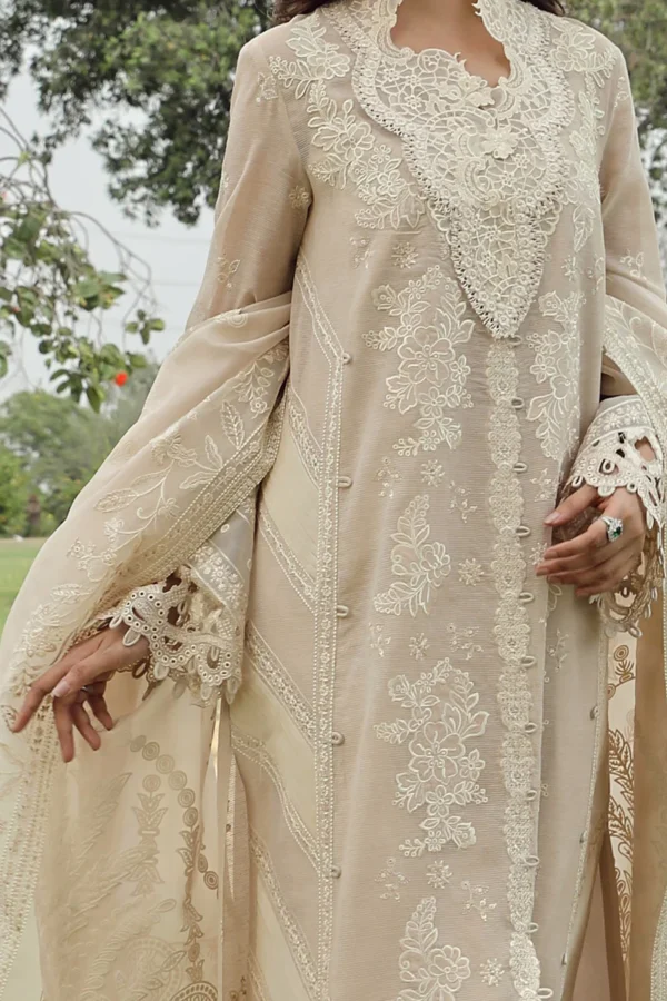 My Fashion Road Qalamkar Festive Unstitched Lawn Suit 2024 | PS-02