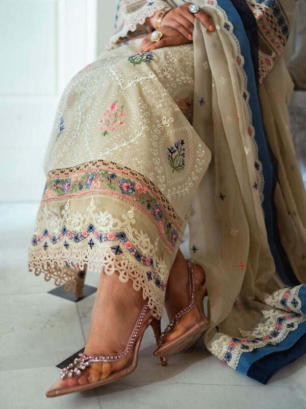 My Fashion Road Faiza Faisal Celine Chikankari Eid Unstitched Collection 2024 | MIEL