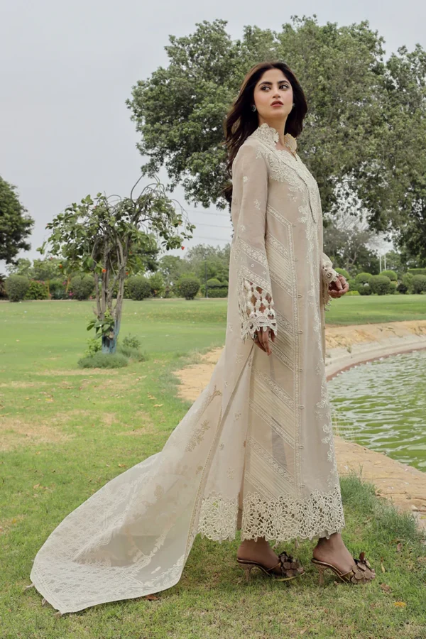 My Fashion Road Qalamkar Festive Unstitched Lawn Suit 2024 | PS-02