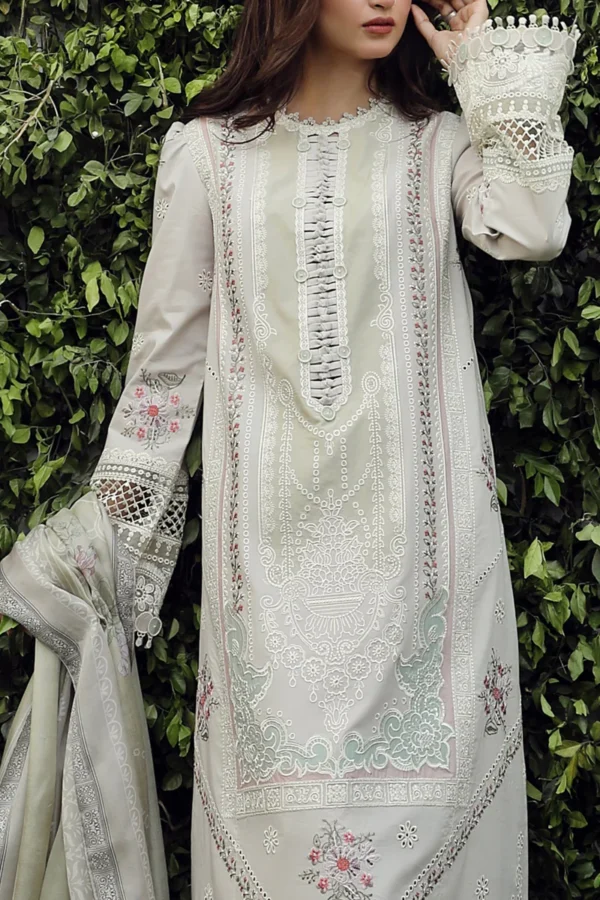 My Fashion Road Qalamkar Festive Unstitched Lawn Suit 2024 | PS-11