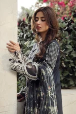 My Fashion Road Qalamkar Festive Unstitched Lawn Suit 2024 | PS-07