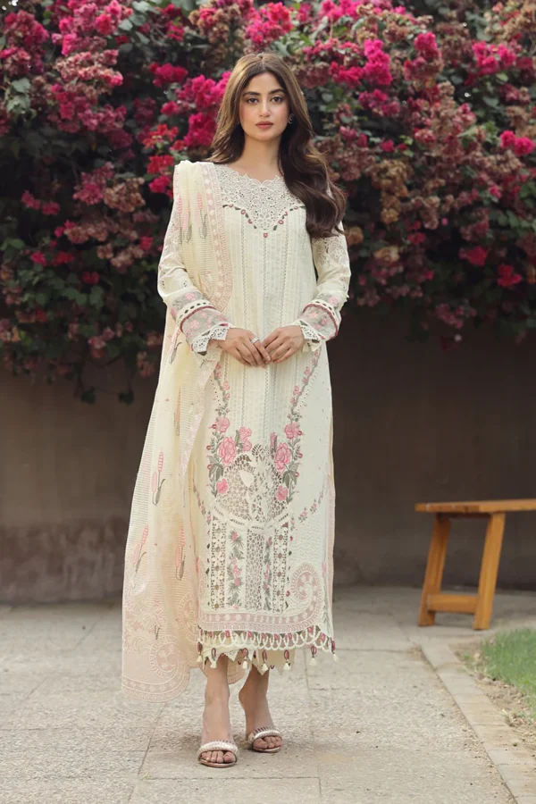 My Fashion Road Qalamkar Festive Unstitched Lawn Suit 2024 | PS-05