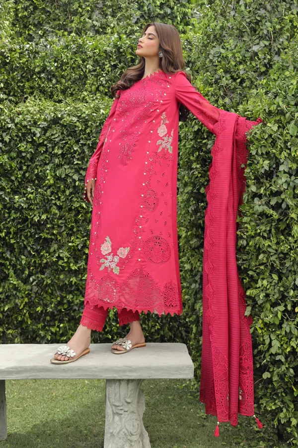 My Fashion Road Qalamkar Festive Unstitched Lawn Suit 2024 | PS-06