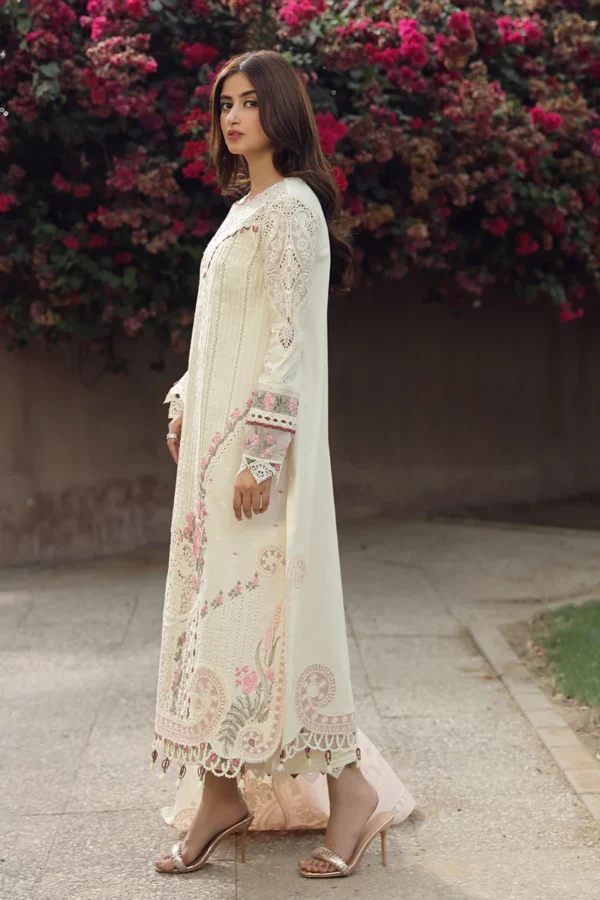 My Fashion Road Qalamkar Festive Unstitched Lawn Suit 2024 | PS-05