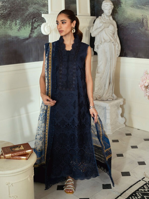 My Fashion Road Faiza Faisal Celine Chikankari Eid Unstitched Collection 2024 | ROMA