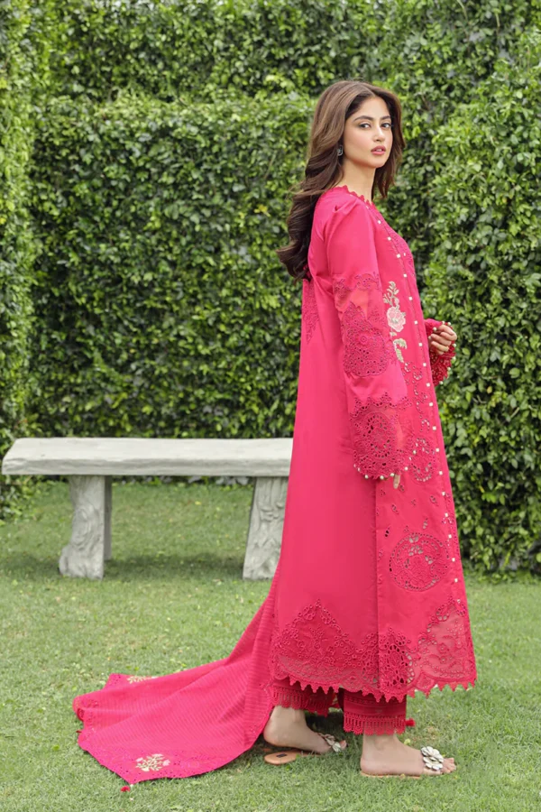 My Fashion Road Qalamkar Festive Unstitched Lawn Suit 2024 | PS-06