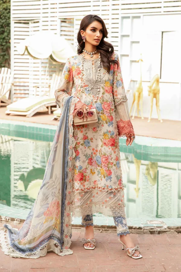 My Fashion Road MARIA B M.Prints | Summer Unstitched Lawn Collection  2024 | Vol 2 | MPT-2204-A