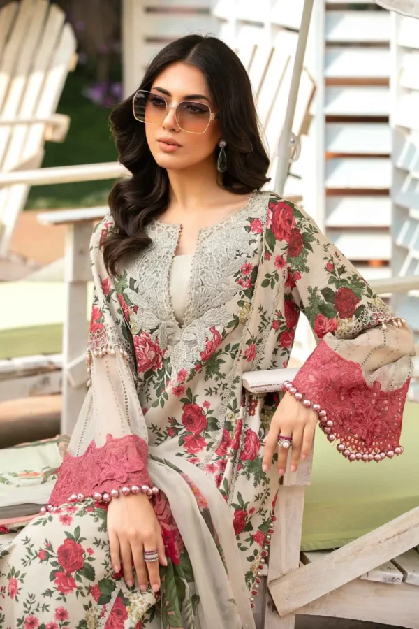 My Fashion Road MARIA B M.Prints | Summer Unstitched Lawn Collection  2024 | Vol 2 | MPT-2204-B