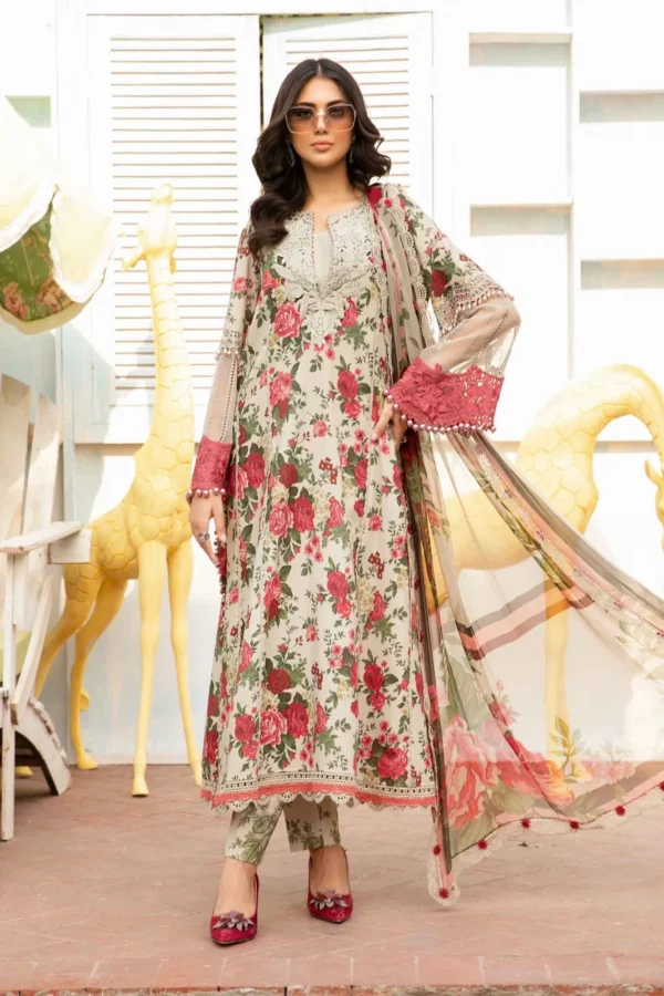 My Fashion Road MARIA B M.Prints | Summer Unstitched Lawn Collection  2024 | Vol 2 | MPT-2204-B