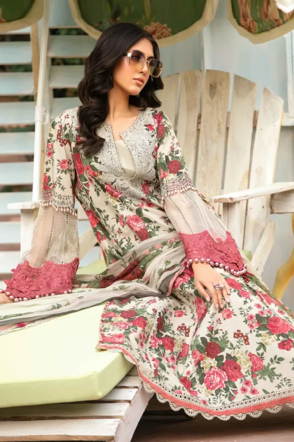 My Fashion Road MARIA B M.Prints | Summer Unstitched Lawn Collection  2024 | Vol 2 | MPT-2204-B