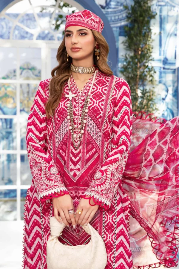 My Fashion Road MARIA B M.Prints | Summer Unstitched Lawn Collection  2024 | Vol 2 | MPT-2208-A