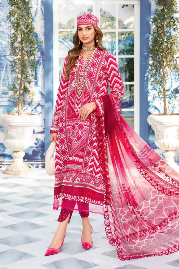 My Fashion Road MARIA B M.Prints | Summer Unstitched Lawn Collection  2024 | Vol 2 | MPT-2208-A