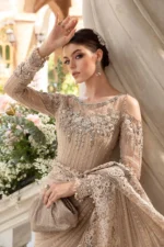 My Fashion Road MARIA B Mbroidered Unstitched Collection 2024 | BD-2801 | Saree