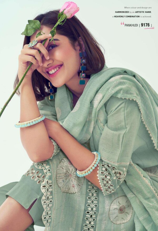 My Fashion Road Jay Vijay Pankhudi Pure Linen Latest Designs Suit | 1976