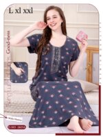 My Fashion Road Pinklabel Women Cotton Printed Nightgown – N02 | Buy 1 get 1