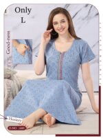 My Fashion Road Pinklabel Women Cotton Printed Nightgown – N08 | Buy 1 get 1