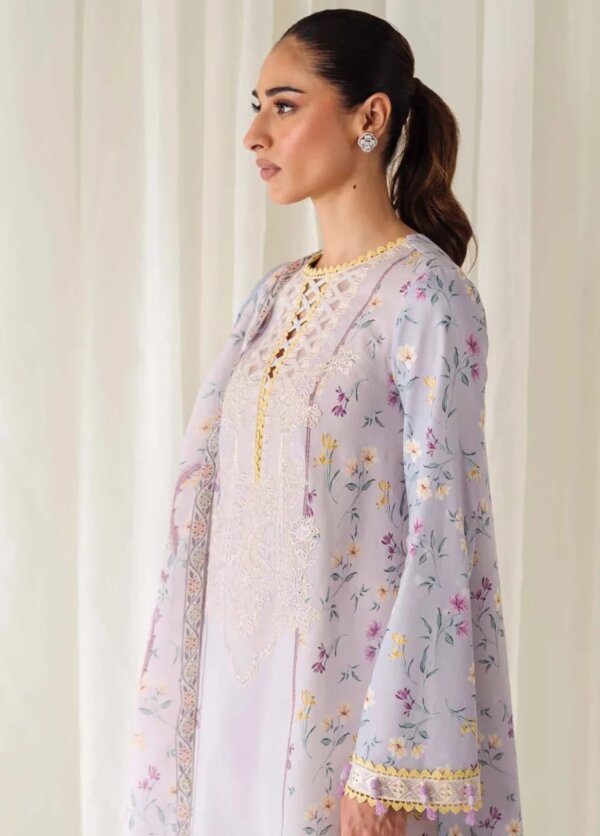My Fashion Road Qprints By Qalamkar Embroidered Lawn Unstitched Collection 2024 | QLM24QP AR-06 Orane