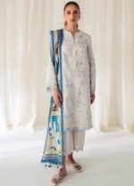 My Fashion Road Qprints By Qalamkar Embroidered Lawn Unstitched Collection 2024 | QLM24QP AR-05 Florine