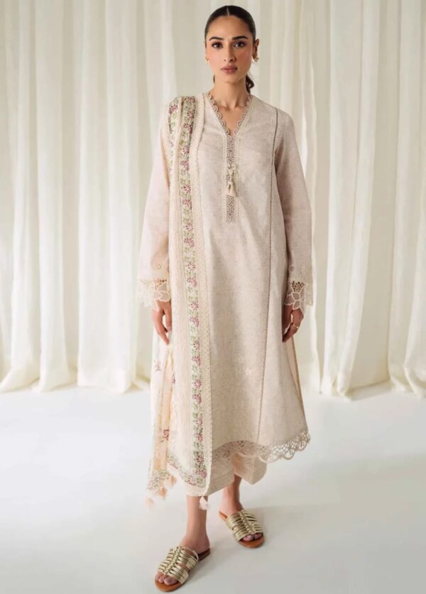 My Fashion Road Qprints By Qalamkar Embroidered Lawn Unstitched Collection 2024 | QLM24QP AR-02 Elea