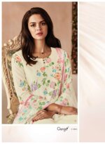 My Fashion Road Ganga Fashion Aiza Swarovski Work Linen Jacquard Suit | C1886