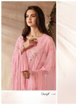 My Fashion Road Ganga Fashion Aiza Swarovski Work Linen Jacquard Suit | C1888