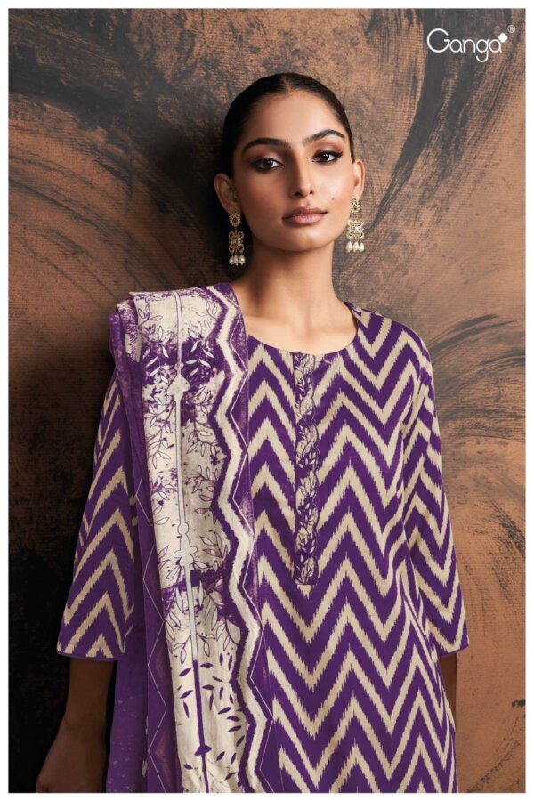 My Fashion Road Ganga Fashion Tishya Fancy Embroidery Work Cotton Ganga Suit | S2683-B