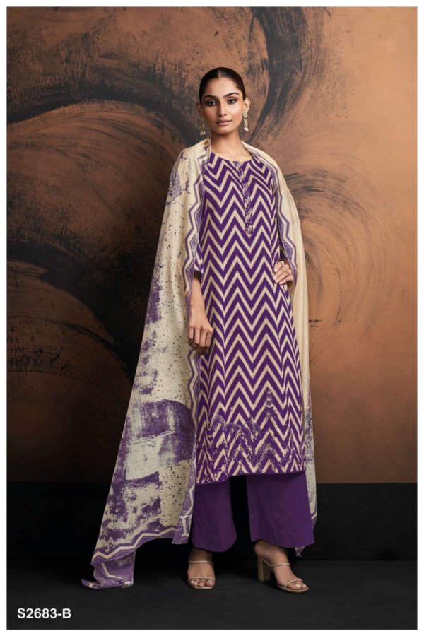 My Fashion Road Ganga Fashion Tishya Fancy Embroidery Work Cotton Ganga Suit | S2683-B
