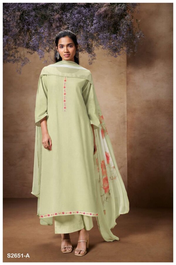 My Fashion Road Ganga Fashion Tucker Exclusive Cotton Linen Suit | S2651 – A