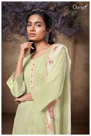 My Fashion Road Ganga Fashion Tucker Exclusive Cotton Linen Suit | S2651 – A